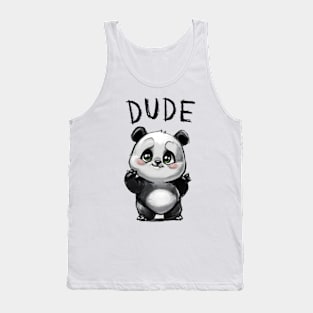 DUDE DOODLE DOODE PANDA Tank Top